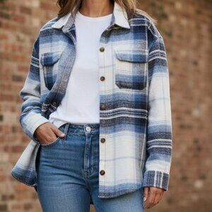 Hollister Boyfriend Flannel Shacket